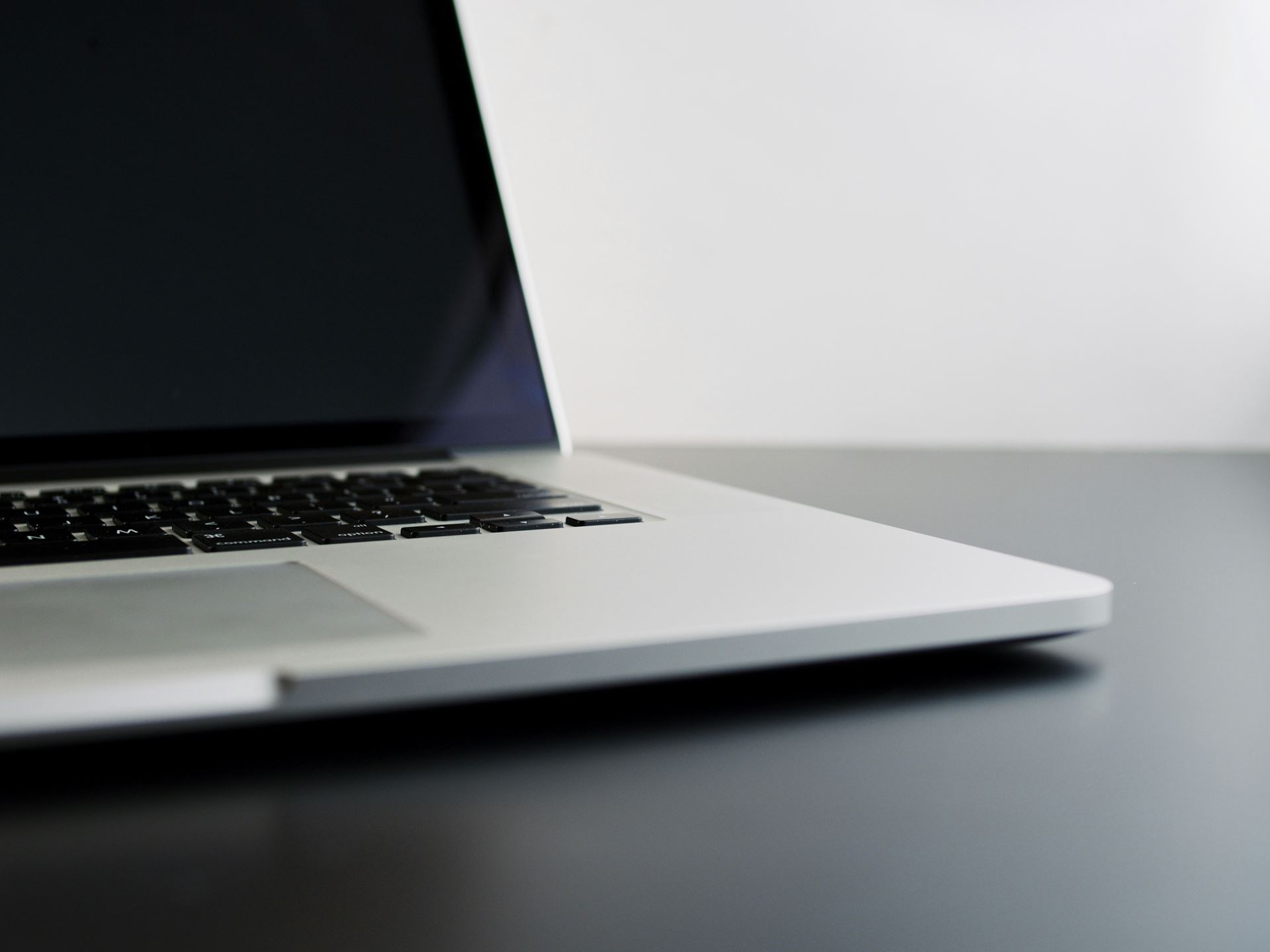 Laptop on a desk